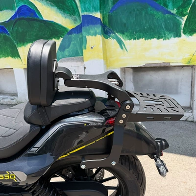 Bumper Guard Folding Backrest | Motorcycle bumper - 24-models-comfortable-aluminum-alloy-folding-backrest-shelf