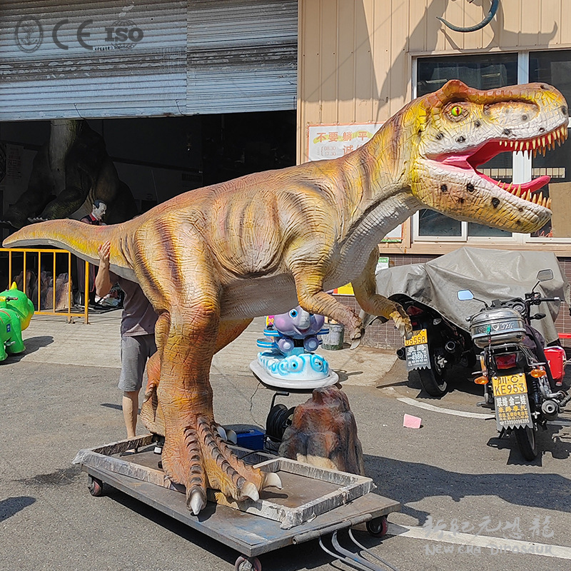 Modelo de dinosaurio al aire libre Modelo de animal interior del museo de dinosaurios mecánicos de gran tamaño simulado T. rex