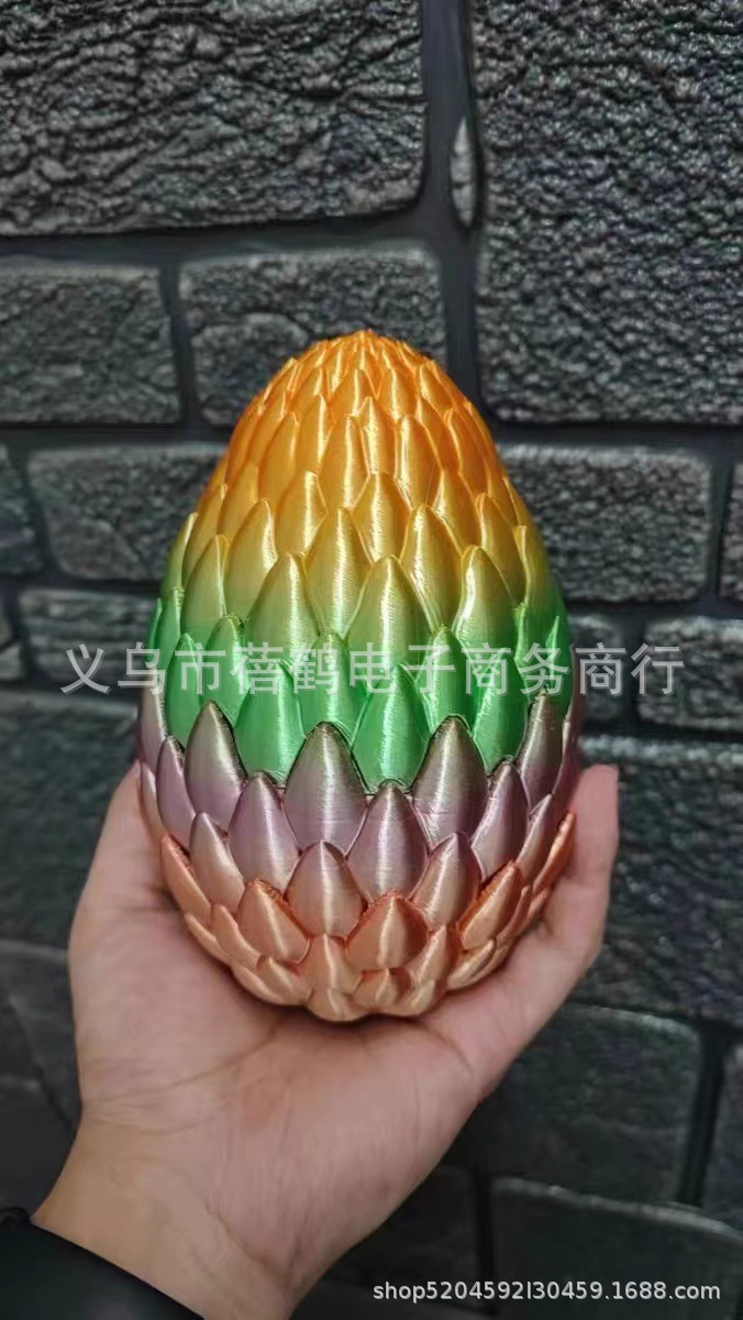 Tanque de peces paisaje decoración 3D impresión conjunta dragón chino decoración creativa conjunto dragón huevo Halloween Navidad