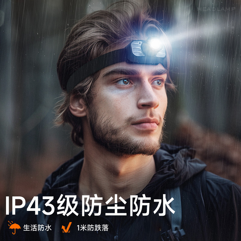 Shenfuo zoom al aire libre faro de emisión remota carga de luz alta roja rotación alarma zoom led lámpara de mina impermeable