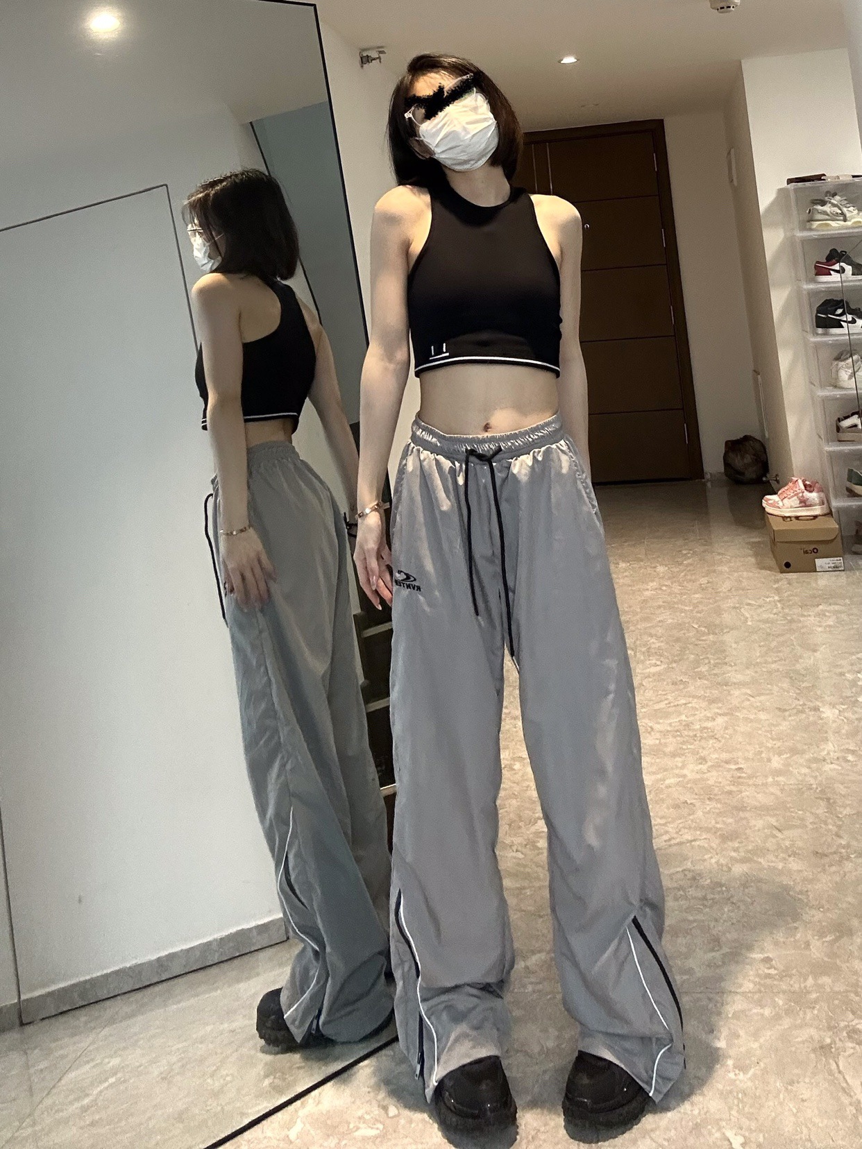 Title 6, Summer Mens and Womens Loose Striped Drawstri...