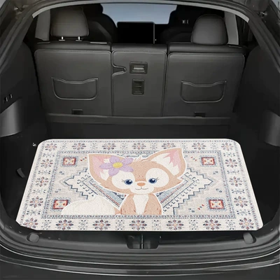 Easy to Care For, Universal, Avtomobil döşəmə paspasları - persian-cartoon-trunk-mat-4-75100cm-trunk-mat