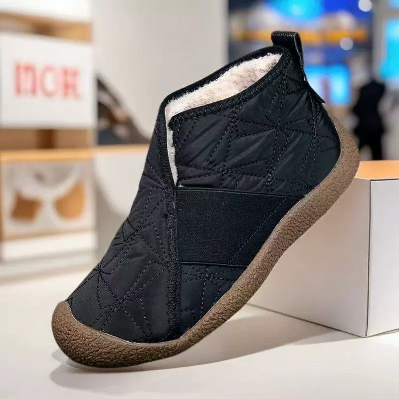 Зимние новые короткие сапоги женские хлопчатобумажные туфли бархатные утолщенные теплые снежные сапоги водонепроницаемые противоскользящие плюс повседневные хлопчатобумажные сапоги