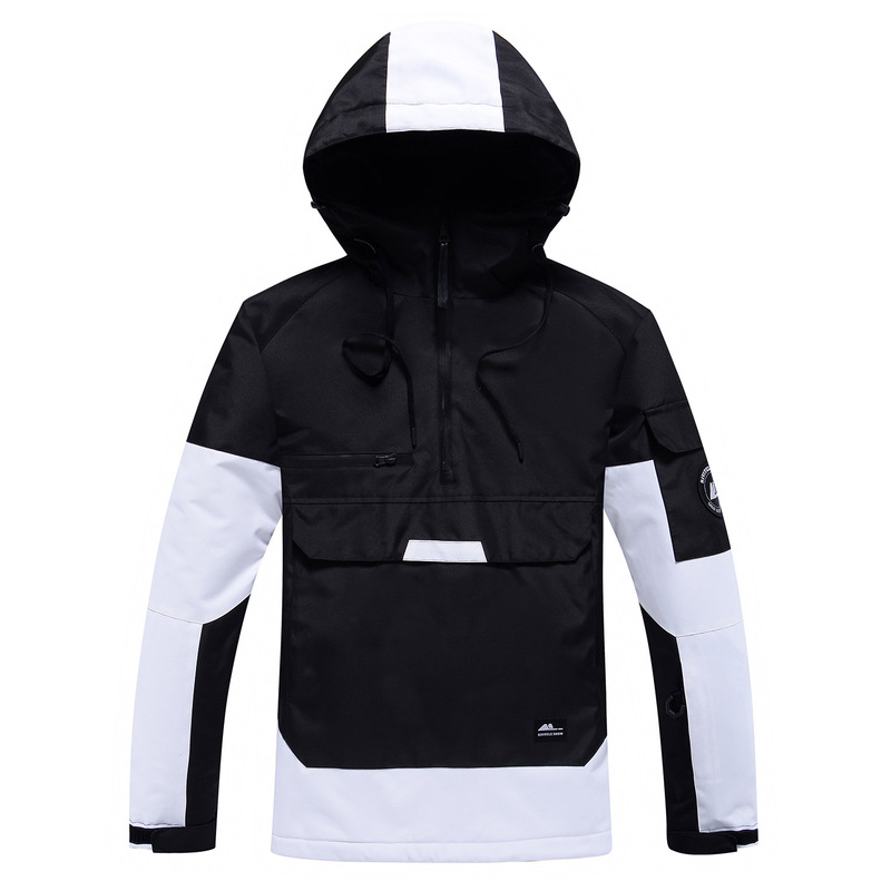 Contrast color ski clothing windproof waterproof warm breathable lovers ski hoodie single double board ski a generation of hair Contrast color ski clothing windproof waterproof warm breathable lovers ski hoodie single double board ski a generation of hair
