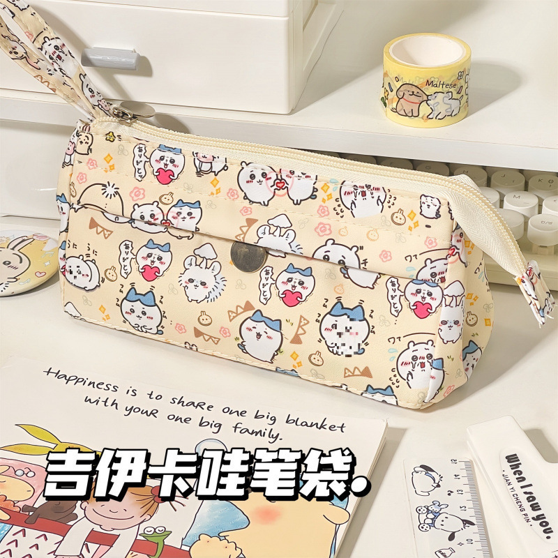 Bolsos de papelería multifuncional para estudiantes de primaria, secundaria y preparatoria, colección grande, corazón de niña, gran capacidad, bolsa de lápices coreana de alto valor