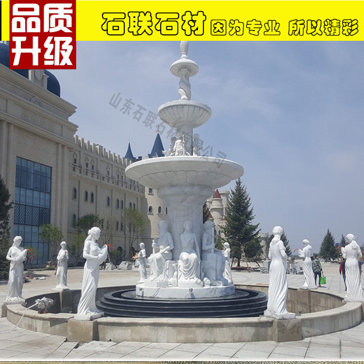各类石雕喷泉人物动物简单喷泉别墅公园酒店室内景观流水喷泉