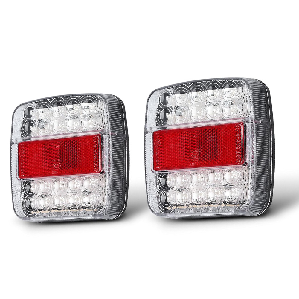 Cross-border truck brake light 12V truck trailer electronic turn signal light 26LED license plate light spot tail light
