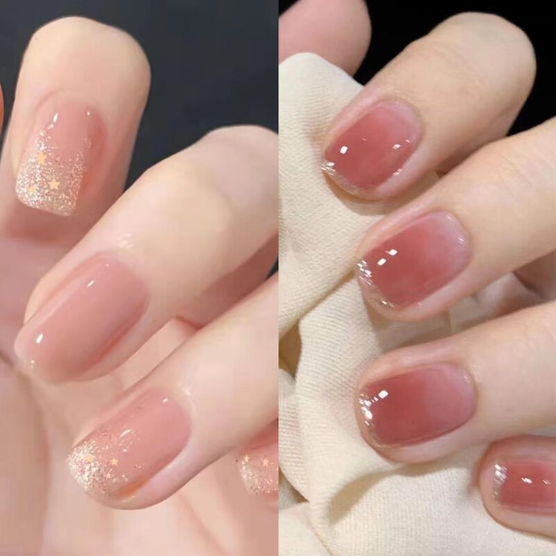 [Super Value 6 bottles] nail polish baking-free can't tear ins white ice transparent nude color summer student manicure suit