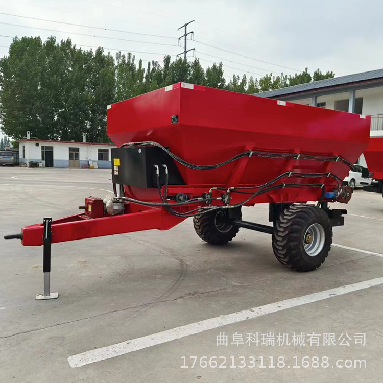 3立方甩盘式大容量粪便抛粪机 抛洒作业均匀 牵引式农用撒粪车