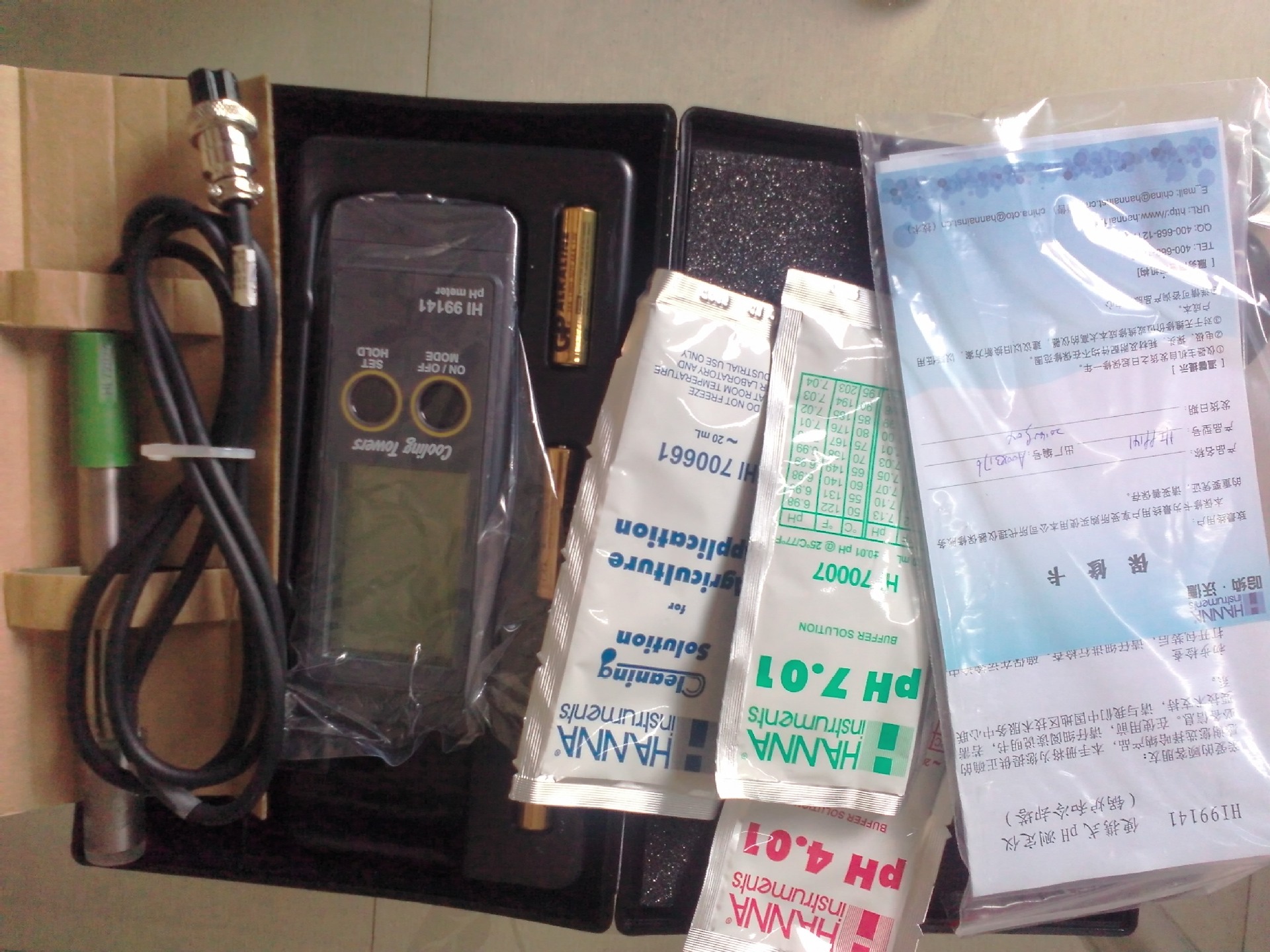 意大利哈纳 HI99141便携式pH计锅炉酸度计冷却塔酸度仪检测分析仪