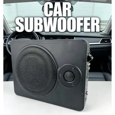 Cross-Border Direct Supply of Car Audio Ultra-Thin Under-Seat Subwoofer 8inch 10inch with Treble Subwoofer 12V Wiring (Car speaker/subwoofer)