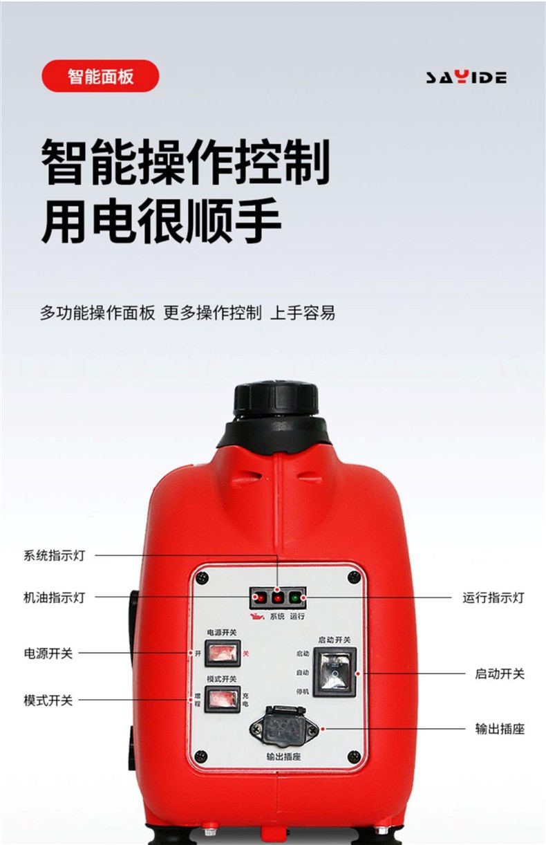 Generator for Electric Vehicles, Low-Noise Gasoline Range Extender, 48V 60V 72V Universal for Two- and Three-Wheeled Electric Vehicles, Dedicated for Extended Range