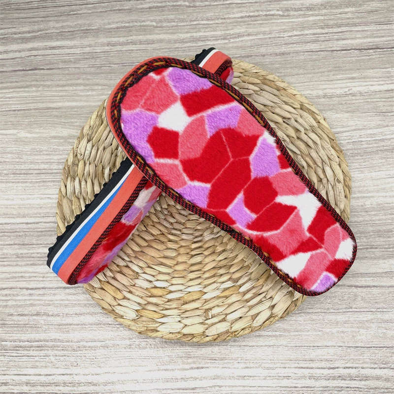 Поверхность подошвы с флисовой подкладкой, нескользящее дно, шерстяное дно из пеноматериала, домашняя тканая подошва для тапочек ручной работы