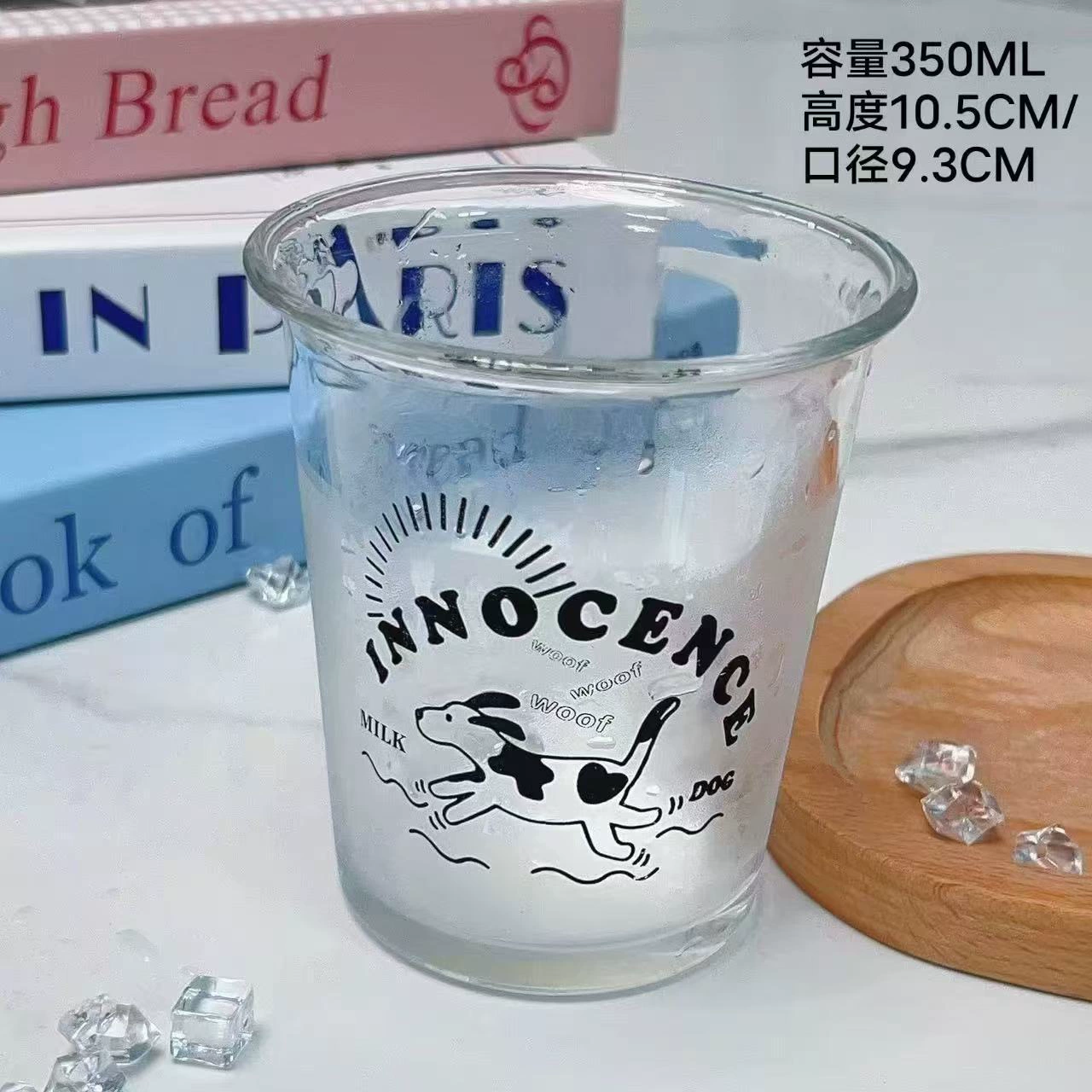 Стакан для кофе с высоким качеством стекло, американский кофе, мультяшные буквы, раскатывающийся рот, латте, молочная чашка, напиток