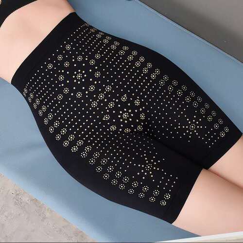 Boxed Goddess Negative Ion High-Waist Thigh-Lifting Bodysuit Women's Abdominal Correction Graphene Slimming Beauty Body Shaping Underwear