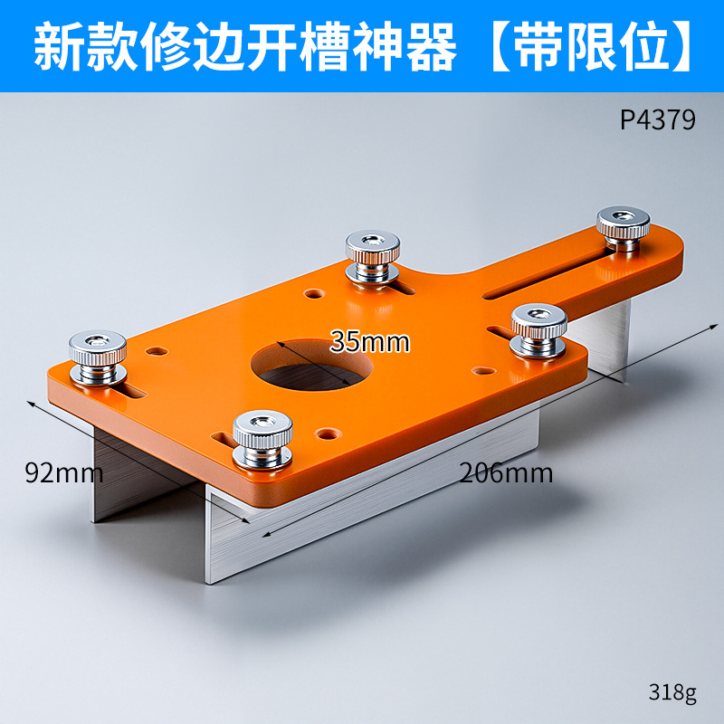Dispositivo ranurado de piezas de conexión dos en uno, sujetador invisible de mano para carpintería, molde de posicionamiento ranurado, estante de la máquina de recorte
