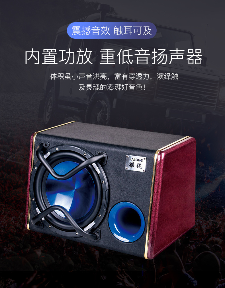 Modified Car Audio Subwoofer 10 Inch Active High Power Car Box