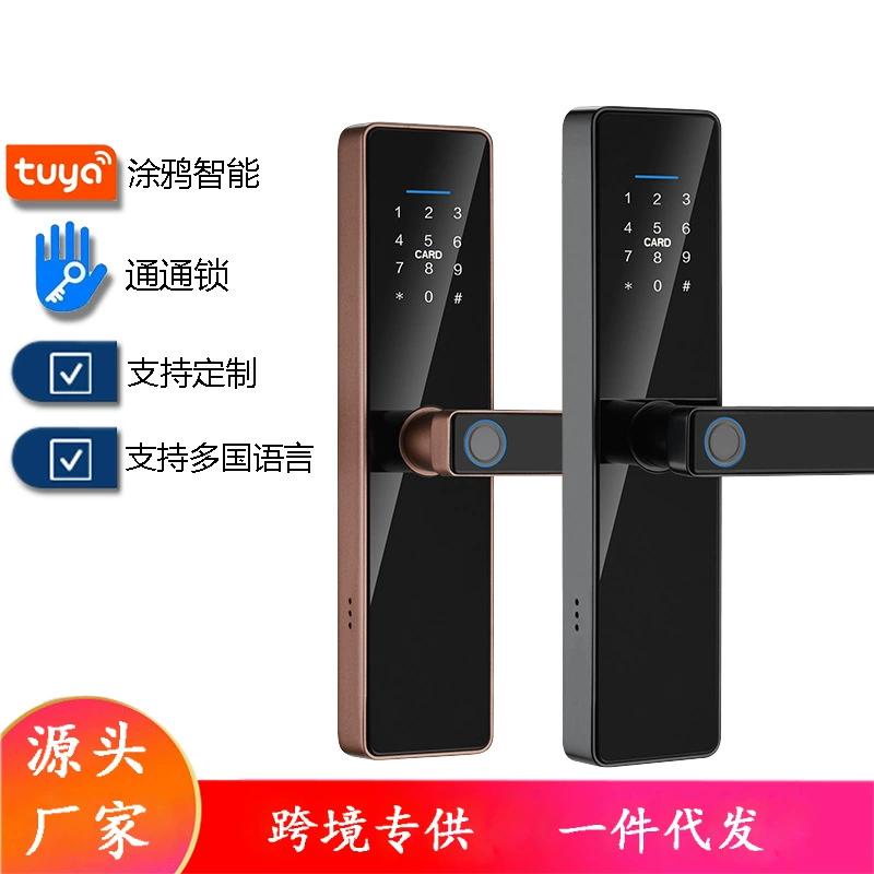 Граффити Внутренний замок отпечатков пальцев без изменения отверстия кодовый замок дверь Умный Замок восемь языков отель квартира деревянный дверной замок