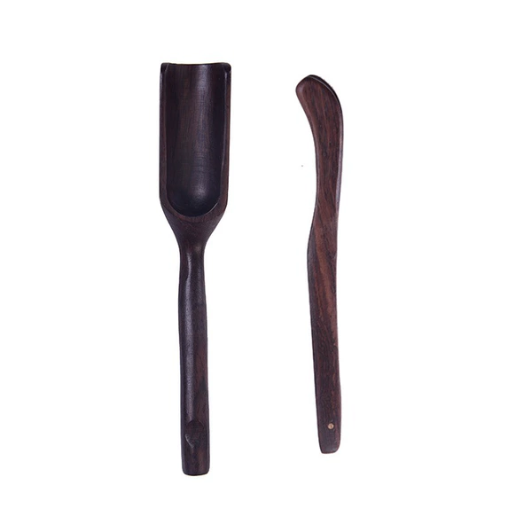 Ebony tea shovel + ebony clip combination
