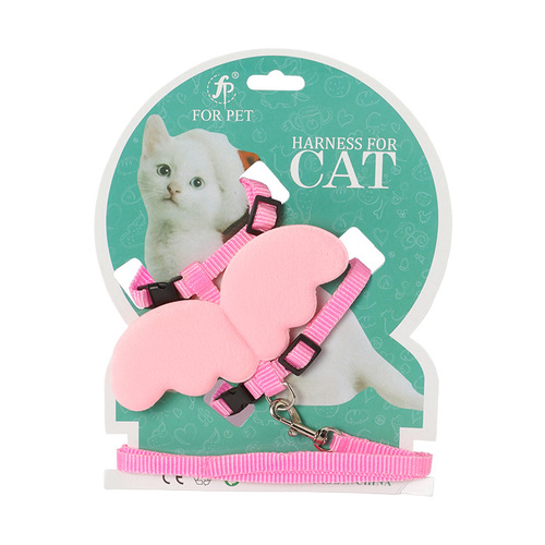 Pet supplies wholesale new winged little angel traction harness dog cat puppy traction rope