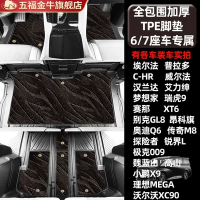 Tesla, Byd, Envision, Peihui — Universal Foot Pad - 67-seats-galaxy-blanket-black-upgraded-thickened-large-surround-tpe