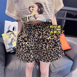 超大码300斤胖mm豹纹短裤女夏季新款时尚百搭休闲洋气性感热裤潮
