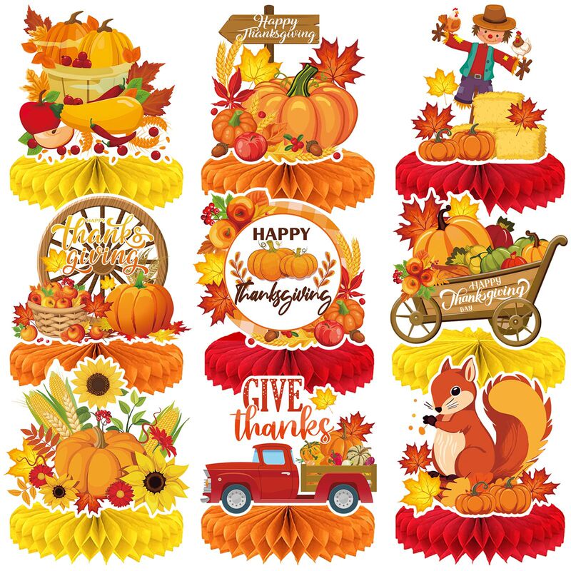 Thanksgiving Turkey Honeycomb Ball Hanging Decorations Autumn-Themed Harvest Festival Party Table Centerpiece Atmosphere Decoration Thanksgiving Turkey Honeycomb Ball Hanging Decorations Autumn-Themed Harvest Festival Party Table Centerpiece Atmosphere Decoration
