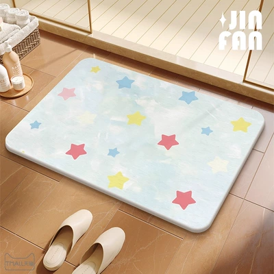 Mud Bathroom Floor Mat Shower – Avtomobil döşəmə paspasları - gzn-cool-stars-square-white-background-396009cm