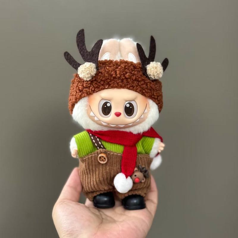 【衣類のみ】ラブブ labubu ベビー服 17cm ペンダント 1代目・2代目 ビニールぬいぐるみ 服セット|undefined