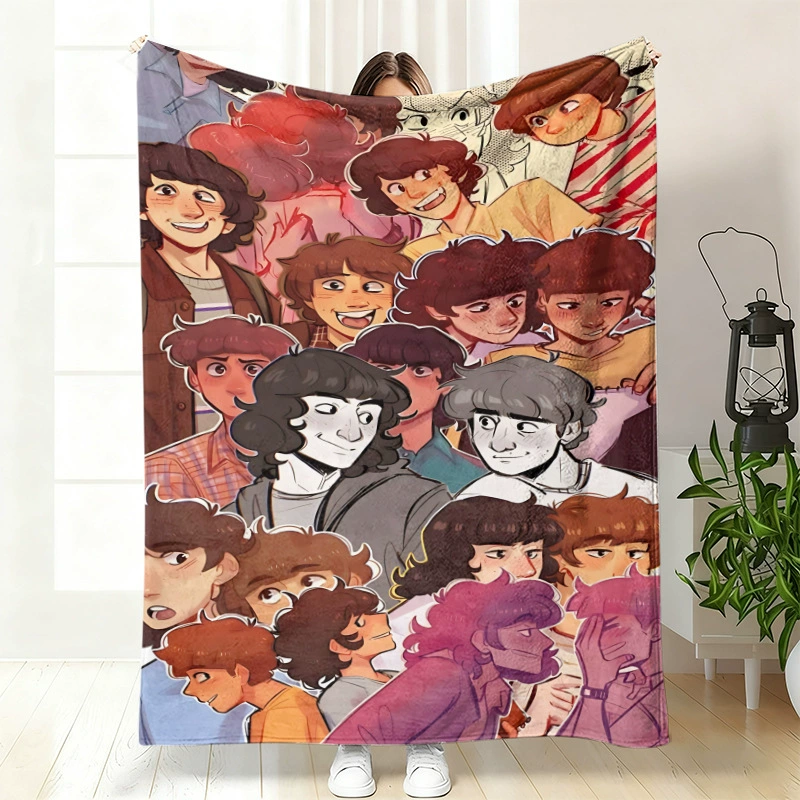 Плюшевая флисовая плед-одеяло BylerCP (в стиле Stranger Things), мягкий для отдыха, 70×100–150×200 см
