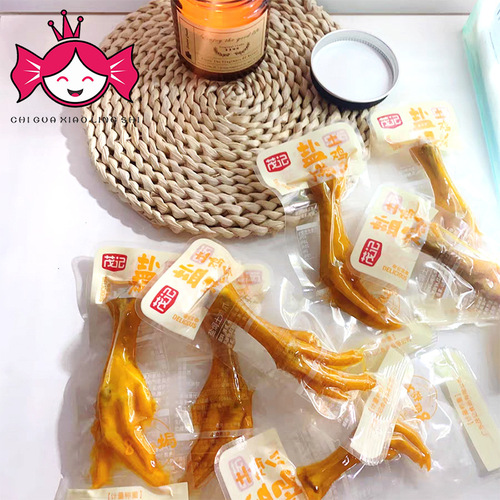 Maoji Chicken Feet Preserved Meat Salt-Baked Snack Ready-to-Eat Sauce Spicy Flavor Chicken Feet Lemon Internet Popcorn Bulk Wholesale