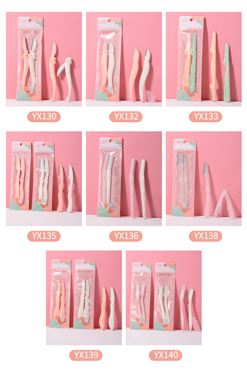YX130 stainless steel macro folding eyebrow shaving tool wholesale for two sets of Yousha eyebrow Trimmer undefined