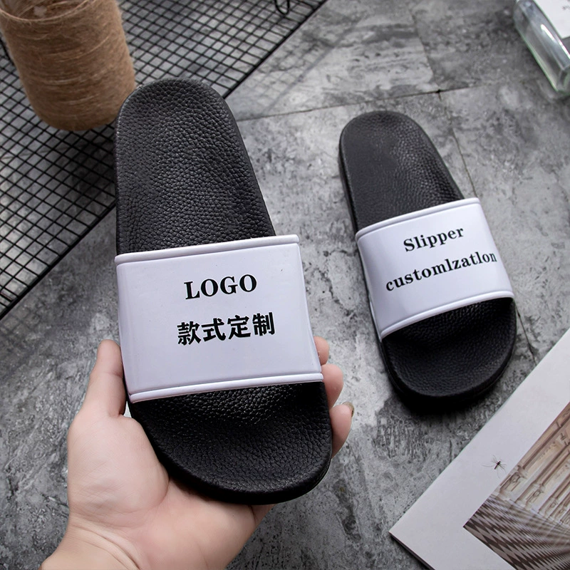 Тапочки с логотипом на заказ, текстовый узор, сделай сам, мужчины и женщины, летние пары, домашний салон красоты, ванная комната, нескользящая, 1 слово, перетаскивание