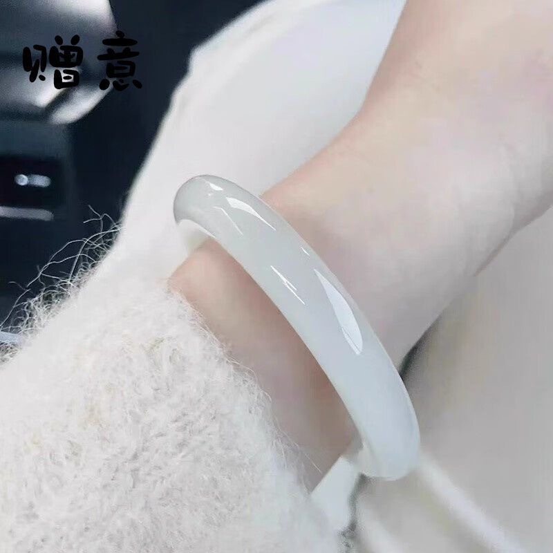 小紅書と同じスタイルの白い月光ブレスレット、太いアンティークアクセサリー、妃ブレスレット、親友アイスラウンドバーリングブレスレットギフト|undefined