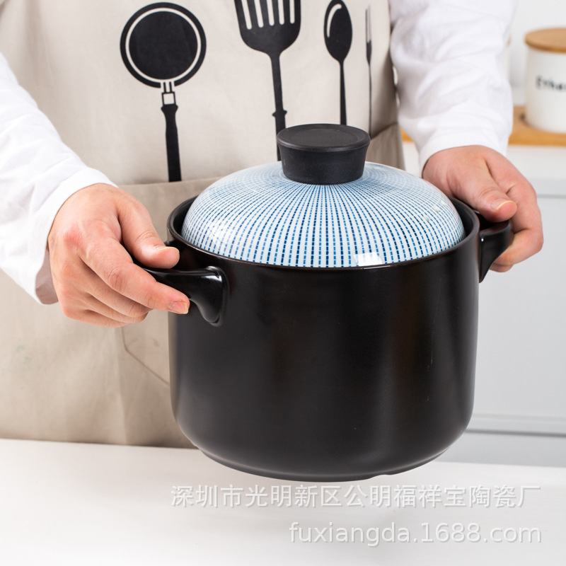 网红砂锅炖锅家用燃气煤气灶专用汤锅炖汤煲仔饭小沙锅干烧陶瓷煲