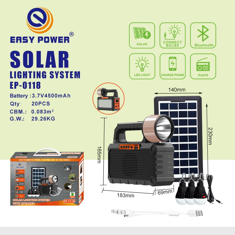 Солнечная радиостанция Bluetooth для экспорта, аварийное освещение для Ближнего Востока, малая система генерации энергии, 5V, солнечные колонки