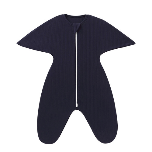 Starfish baby one-piece romper cotton high elastic newborn swaddle spring and summer bag hand anti-face scratching split leg sleeping bag