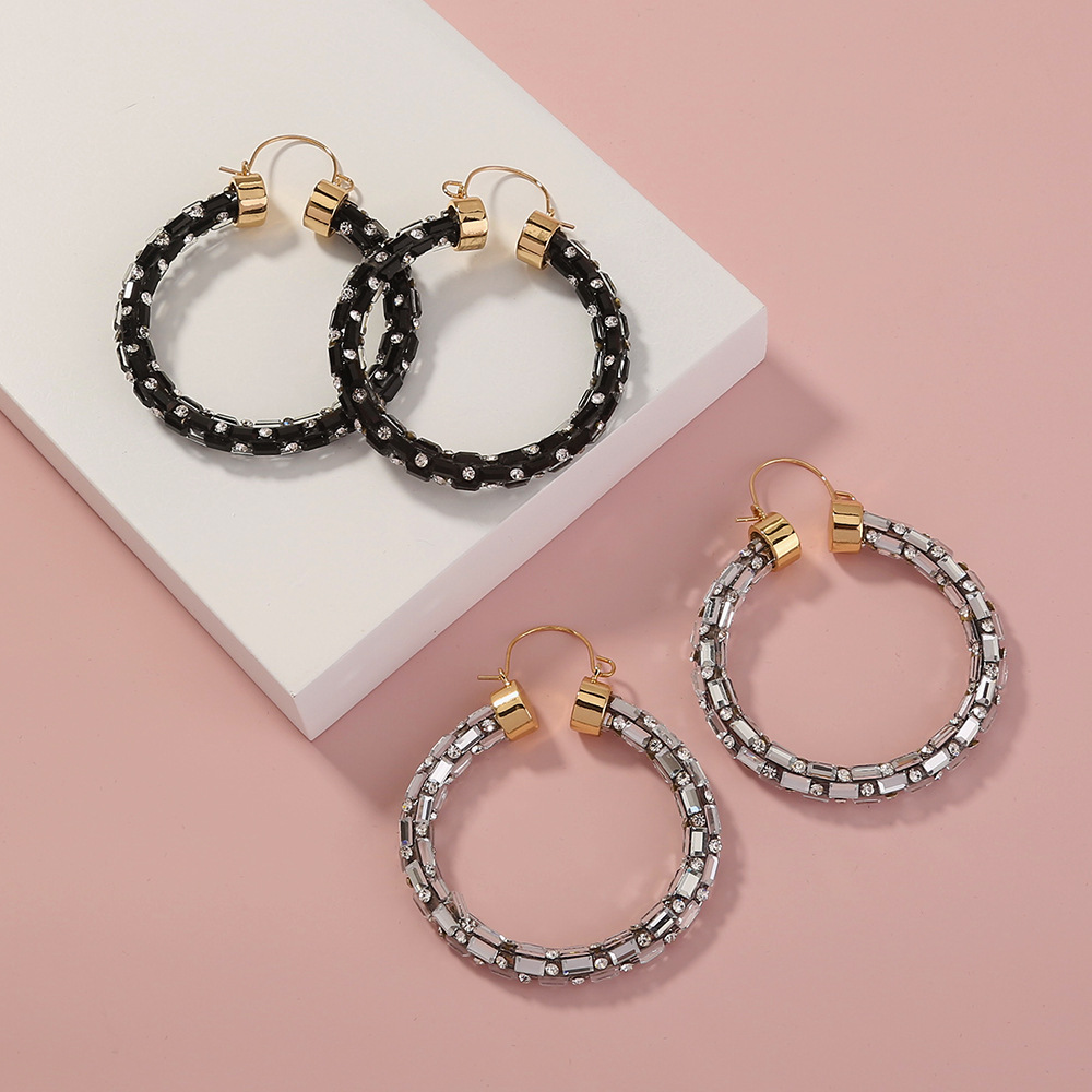 New Fashion Exaggerated Hoop Earrings Set display picture 3