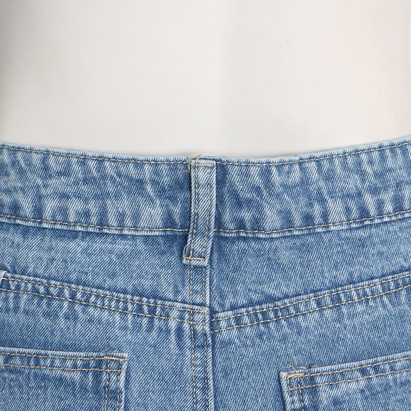 Damenbekleidung Frühling und Herbst Neue Mode Rauchgrau Spleißen Multi Pocket Overalls Street Washed Distressed Lange Hose mit weitem Bein_voghion.com