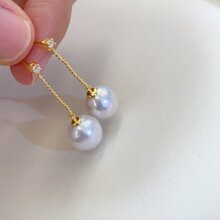 S925����� �ʯ���������� �ư���ɫ ͼ��10-11mm������ ������