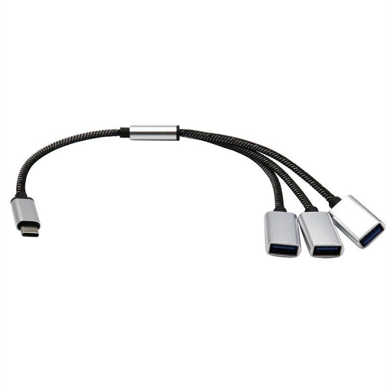 Tipo C a USB hub type-c a 3 puertos usb2.0 HUBtype-c uno para tres Divisor OTG