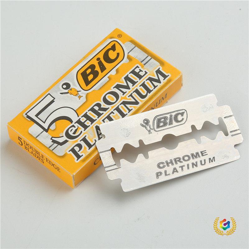 5 French Bic Razor Blades Imported Double-Sided Shaving Razor Traditional Manual Razor for Shaving Head and Face