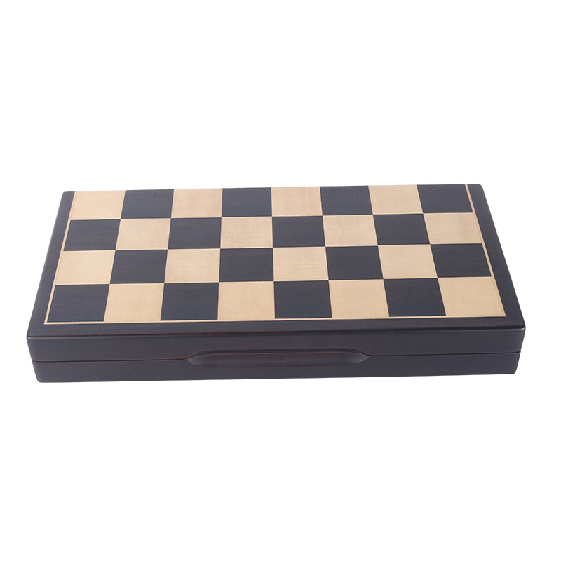 Ajedrez de madera maciza de alta calidad con tablero de ajedrez plegable portátil magnético juguete educativo del juego del estudiante de los niños