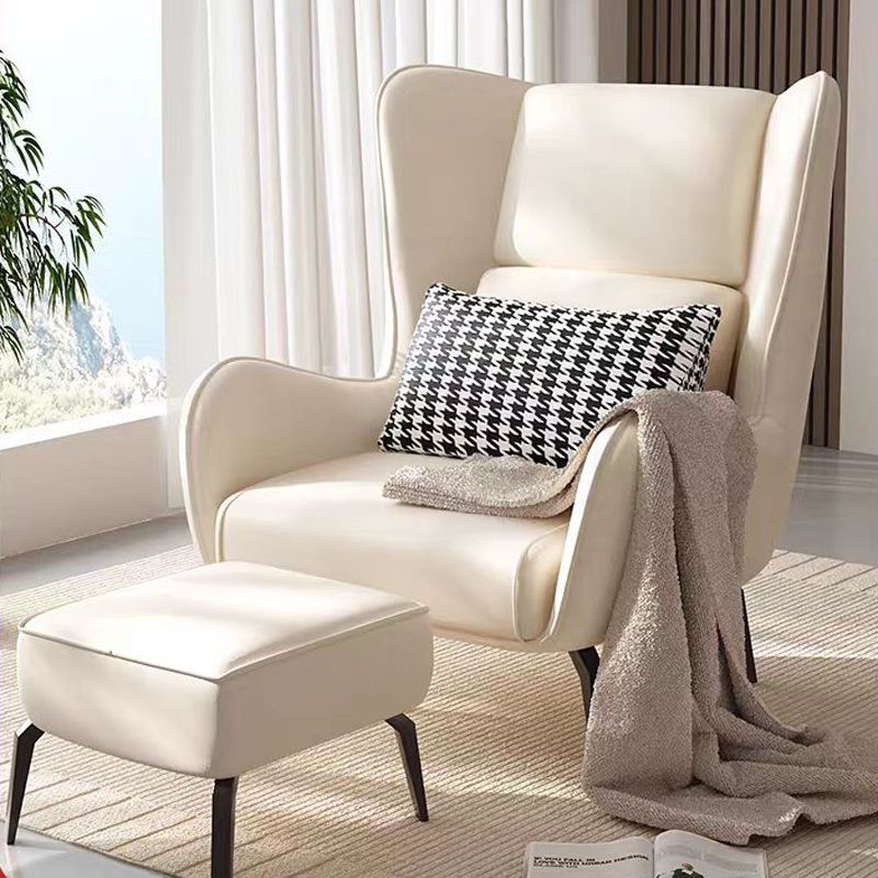 Nordic Lazy Small Sofa, Internet Celebrity Single Leather Sofa, Light Luxury Sofa, Small Apartment Living Room Home High-End Leisure Chair