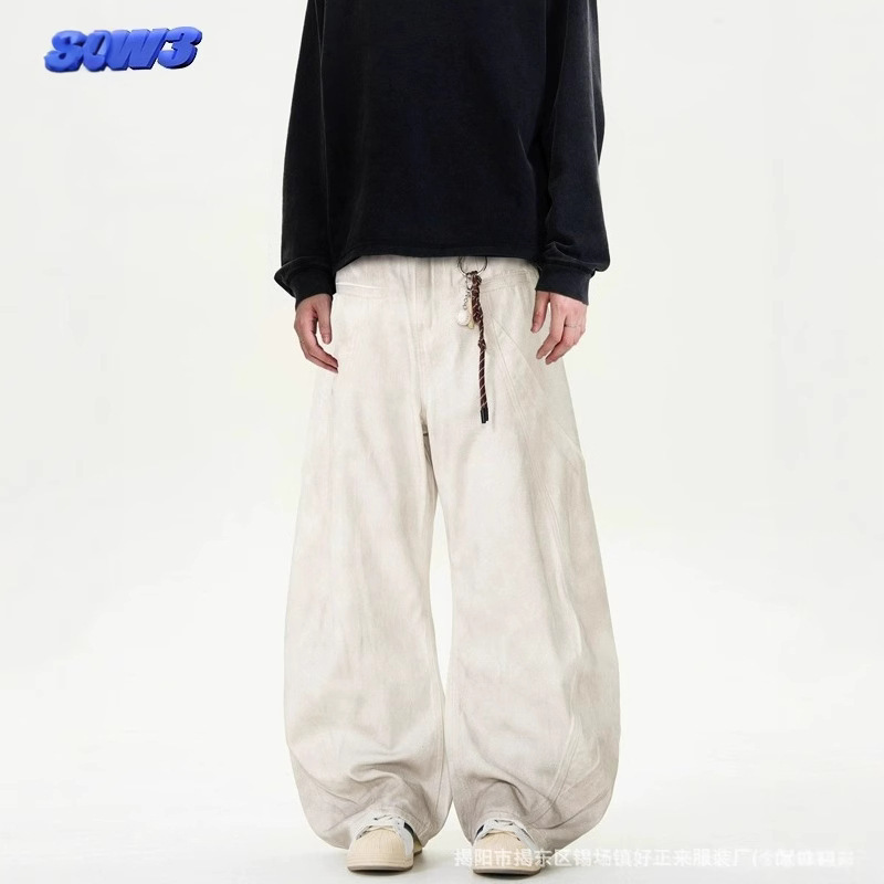 Source Manufacturer Retro Distressed Dirtyfit Wide-Leg Jeans for Men and Women Loose Casual Silhouette Washed Scimitar Pants Source Manufacturer Retro Distressed Dirtyfit Wide-Leg Jeans for Men and Women Loose Casual Silhouette Washed Scimitar Pants