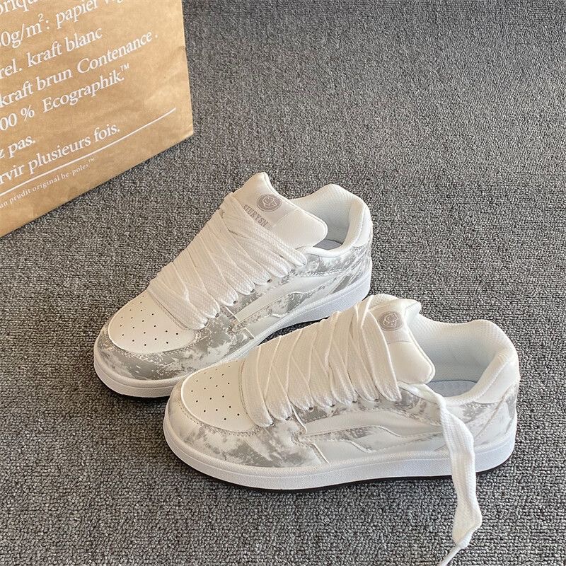 Korean Style Student Casual Niche Design Sneakers Trendy 2026 New Harajuku Hong Kong Style Flat Street Style Sports Shoes for Women Korean Style Student Casual Niche Design Sneakers Trendy 2026 New Harajuku Hong Kong Style Flat Street Style Sports Shoes for Women