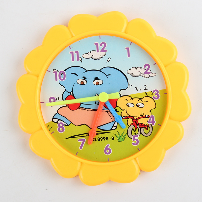 Reloj de aprendizaje con diseño cartoon para niños - Para educación temprana e interacción padres-hijos - Preescolar - Venta transfronteriza
