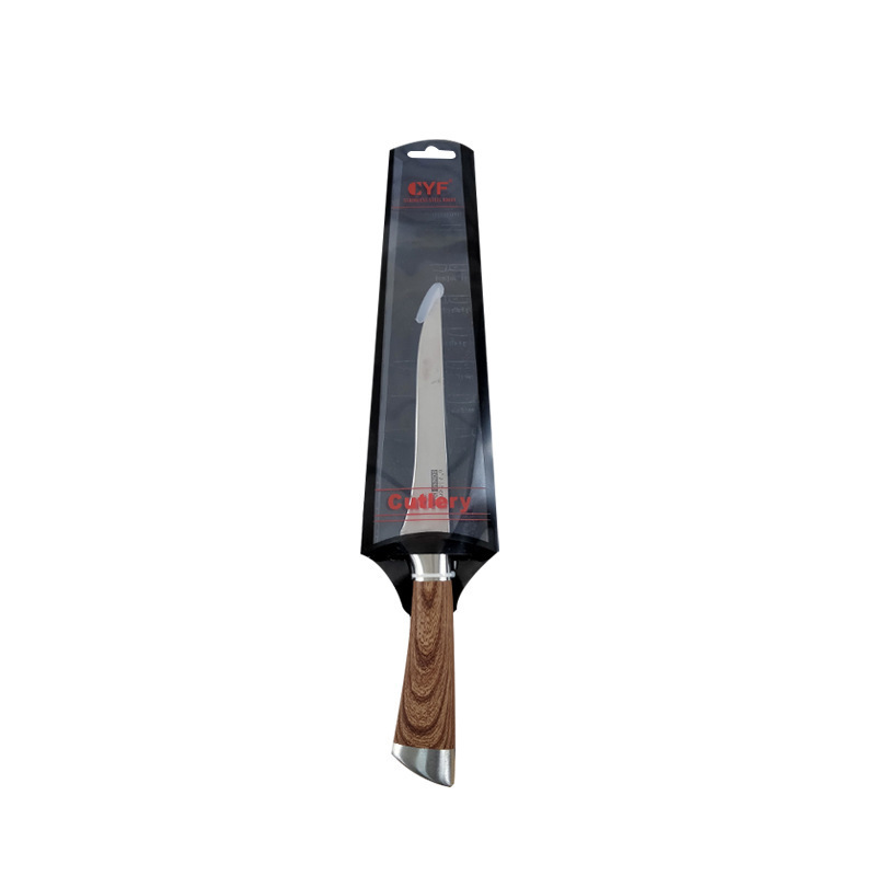 덮힌 손잡이가있는 6 인치 뼈대 칼