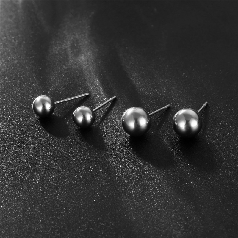Wholesale Jewelry Color Round Zircon Stainless Steel Stud Earrings Nihaojewelry display picture 11