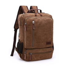 Vintage Canvas Backpack Men Large Capacity Travel Shoulder跨